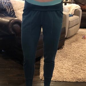 Turquoise full length joggers